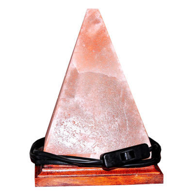 Piramit Şekilli Doğal Himalaya Tuzu Lambası Kablolu Ampullü Pembe 3-4Kg - 3