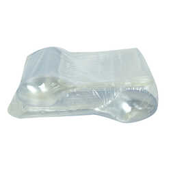 Plastik Kaşık Ekonomik Çorba Kaşığı 1654 mm Şeffaf 100 Adet 1 Paket (1)