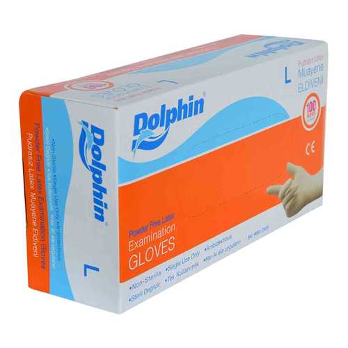 Pudrasız Beyaz Latex Muayene Eldiveni Büyük Boy (L) 100 Lü Paket - 2