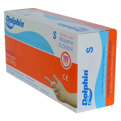 Pudrasız Beyaz Latex Muayene Eldiveni Küçük Boy (S) 100 Lü Paket - 3