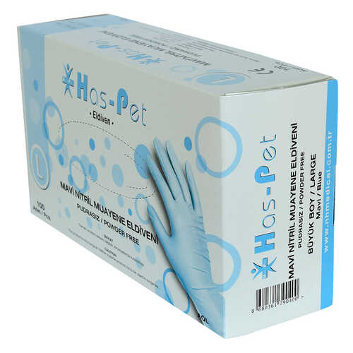 Pudrasız Mavi Nitril Eldiven Büyük Boy (L) 100 Lü Paket - 2