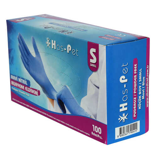 Pudrasız Mavi Nitril Eldiven Küçük Boy (S) 100 Lü Paket - 2