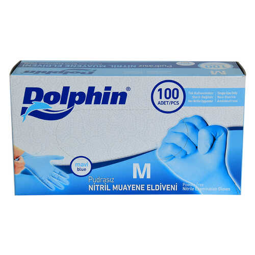 Pudrasız Mavi Nitril Eldiven Orta Boy (M) 100 Lü Paket - 1