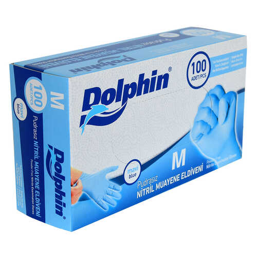 Pudrasız Mavi Nitril Eldiven Orta Boy (M) 100 Lü Paket - 3