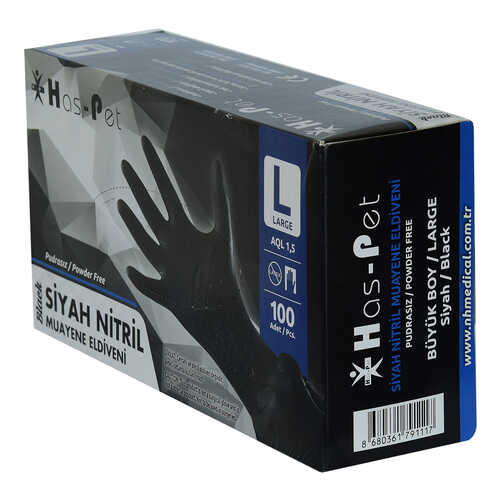 Pudrasız Siyah Nitril Eldiven Büyük Boy (L) 100 Lü Paket - 2