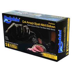 Pudrasız Siyah Nitril Eldiven Küçük Boy (S) 100 Lü Paket - 3
