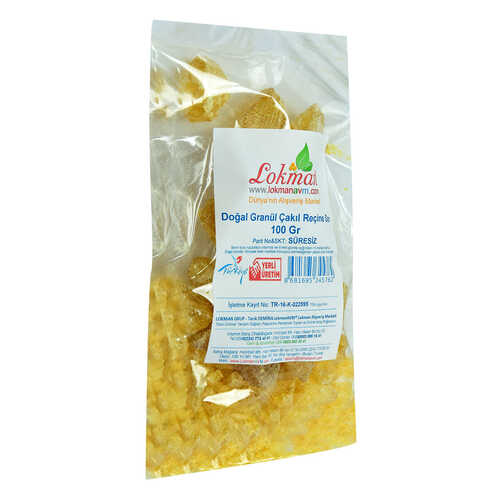 Reçine Doğal Granül Çakıl Sarı 100 Gr Paket - 4
