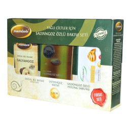 Salyangoz Özlü Bakım Seti - Kil Maske & Krem & Peeling Sabunu - 3