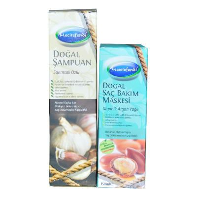 Sarımsak Şampuan 250 ML + Argan Yağlı Saç Maskesi 150 ML - 1