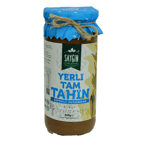 Kepekli Susamdan Yerli Tam Tahin Cam Kavanoz 500 Gr - 1