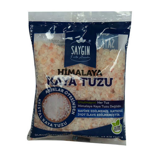 Yemeklik Himalaya Kristal Çakıl Kaya Tuzu Pembe 500 Gr Paket - 1
