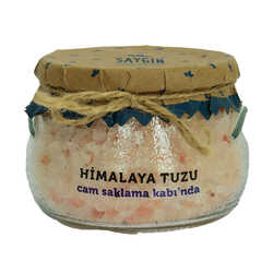 Yemeklik Himalaya Kristal Çakıl Kaya Tuzu Pembe Cam Kavanoz 500 Gr