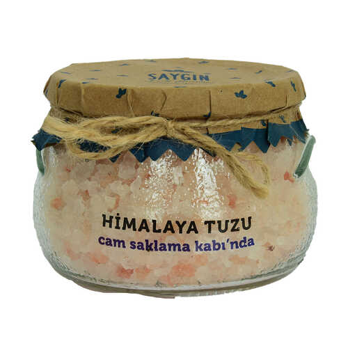 Yemeklik Himalaya Kristal Çakıl Kaya Tuzu Pembe Cam Kavanoz 500 Gr - 1