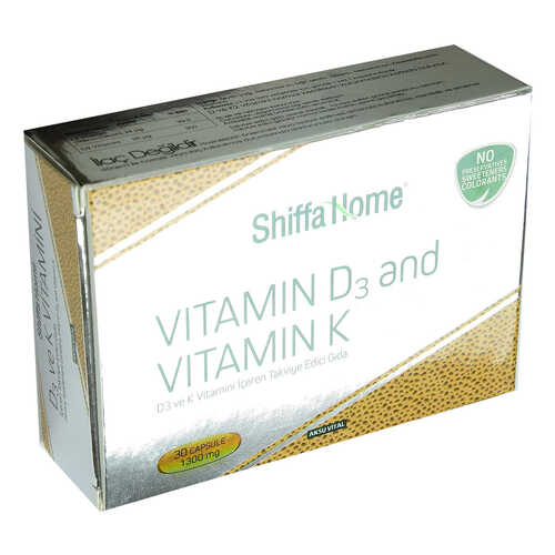 Shiffa Home D3 ve K Vitamini Yumuşak 1300 Mg x 30 Kapsül - 4
