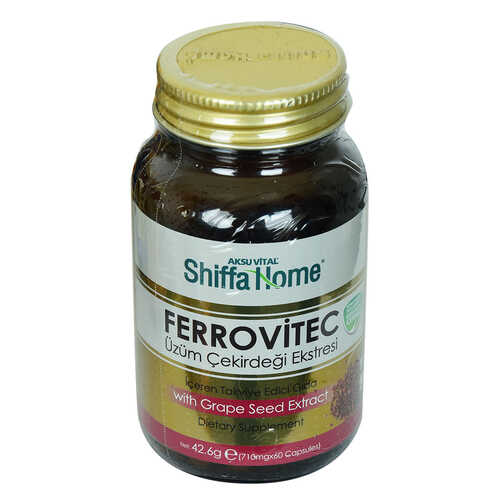 Shiffa Home Ferrovitec Üzüm Çekirdeği Ekstresi Diyet Takviyesi 710 Mg x 60 Kapsül - 1