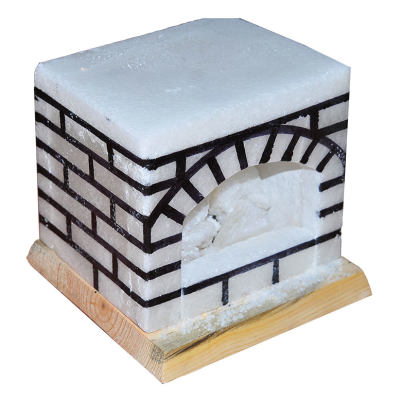Şömine Şekilli Doğal Kaya Tuzu Lambası Kablolu Ampullü Beyaz 17 X 17 5-6 Kg - 4