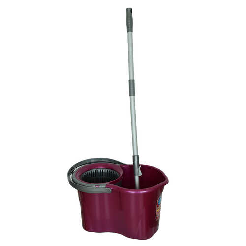 Spin Mop Temizlik Seti 360 Derece Döner Başlıklı Kova+Mop+Paspas+Sap Karışık Renk - 2