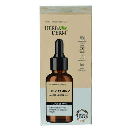 Superserum Saf Vitamin C Antioksidant Aydınlatıcı Kırışıklık Karşıtı Doğal Yüz Serumu 30 ML - 1