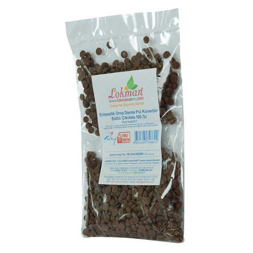 Sütlü Çikolata Eritmelik Drop Damla Pul Kuvertür 100 Gr Paket - 3