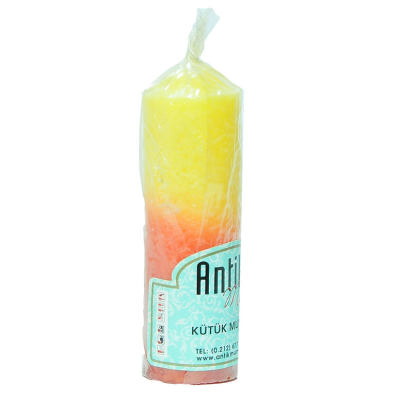 Taraftar Kütük Mum Sarı Kırmızı 3.5x10cm Tkrb.60-85 Gr - 3
