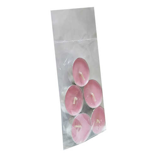 Tea Lights Pembe Mum 5 li 1 Paket - 5