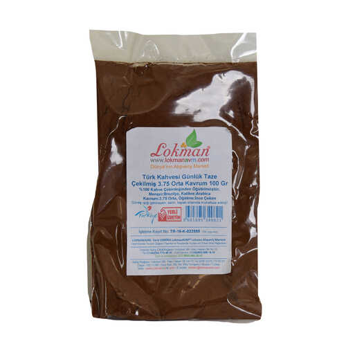 Türk Kahvesi Günlük Taze Çekilmiş 3.75 Orta Kavrum 100 Gr Paket - 1
