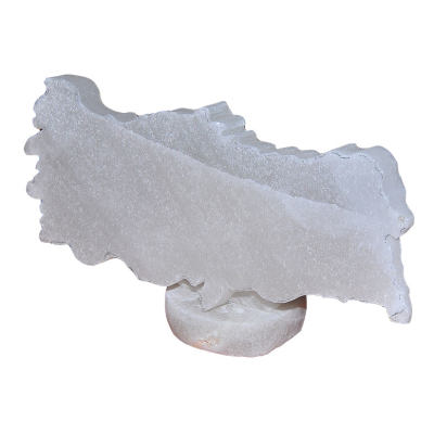 Türkiye Haritası Şekilli Doğal Kaya Tuzu Biblosu Beyaz 0-1 Kg - 2