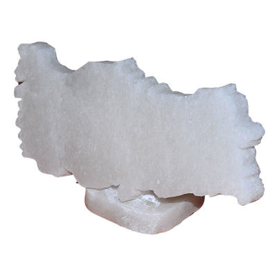 Türkiye Haritası Şekilli Doğal Kaya Tuzu Biblosu Beyaz 1-2 Kg - 2