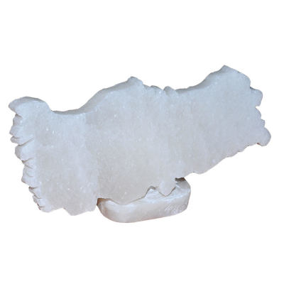 Türkiye Haritası Şekilli Doğal Kaya Tuzu Biblosu Beyaz 1-2 Kg - 3