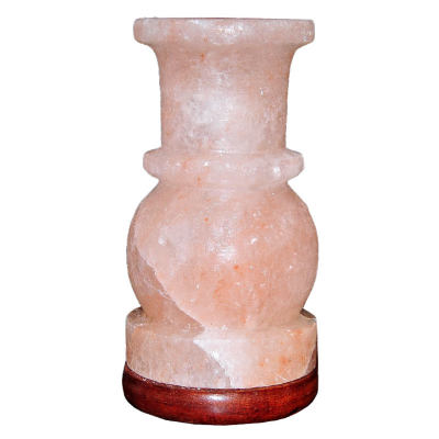 Vazo Şekilli Doğal Himalaya Kaya Tuzu Lambası Kablolu Ampullü Pembe 2-3 Kg - 2
