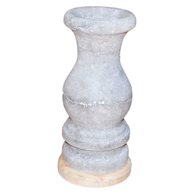 Vazo Şekilli Doğal Kaya Tuzu Lambası Çankırı Kablolu Ampullü Beyaz 3-4 Kg - 2