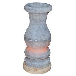 Vazo Şekilli Doğal Kaya Tuzu Lambası Çankırı Kablolu Ampullü Beyaz 3-4 Kg - 3