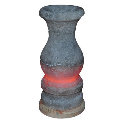Vazo Şekilli Doğal Kaya Tuzu Lambası Çankırı Kablolu Ampullü Beyaz 3-4 Kg - 1