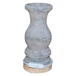 Vazo Şekilli Doğal Kaya Tuzu Lambası Çankırı Kablolu Ampullü Beyaz 3-4 Kg - 4