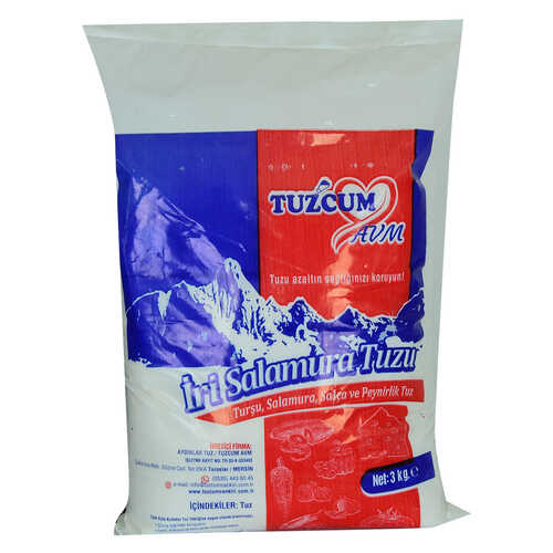Yemeklik Turşu Salamura Salça ve Peynirlik Öğütülmüş Sofra Tuzu 3000 Gr - 1