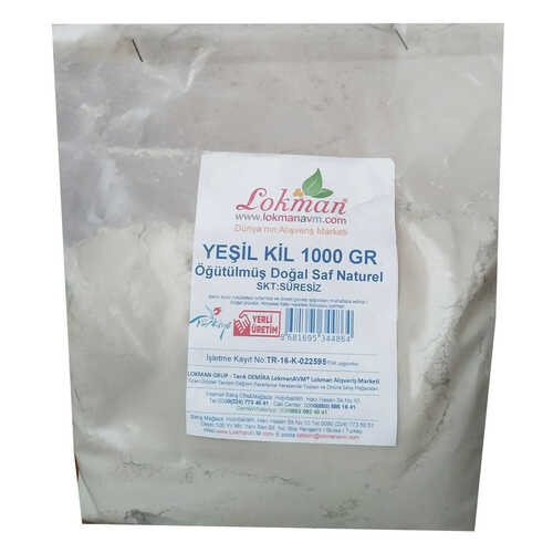 Yeşil Kil Öğütülmüş Doğal Saf Naturel 1000 Gr Paket - 1