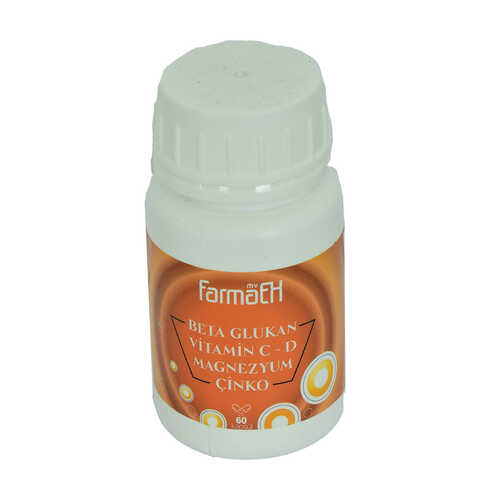 Farmaex Beta Glukan Vitamin C-D Magnezyum Çinko 60 Kapsül - 1