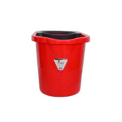 Plastik Temizlik Seti Kova+Mop+Paspas+Sap Kırmızı Renk (1)