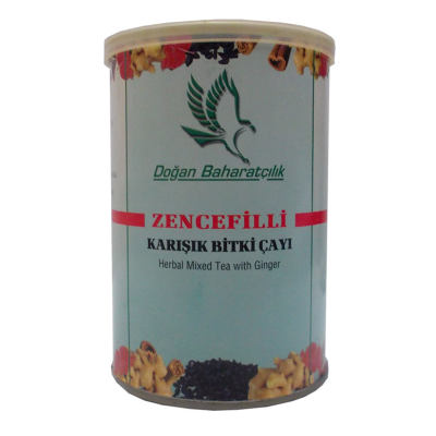 Zencefilli Karışık Bitkisel Çay 100 Gr Teneke Kutu - 1
